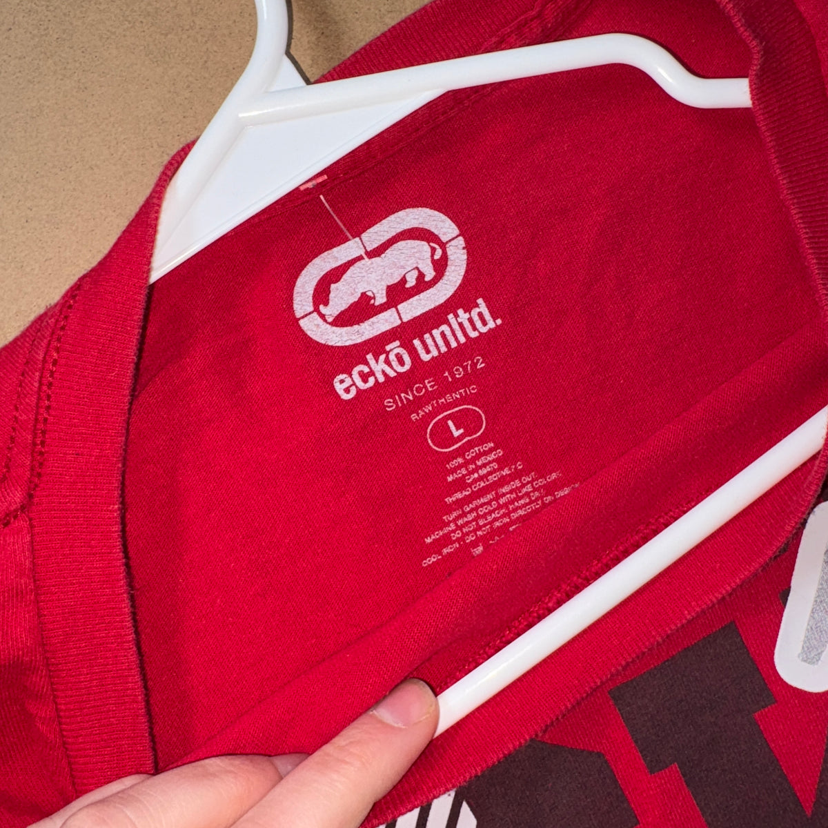Ecko Unltd Red Y2K Hip Hop Graphic T Shirt - S