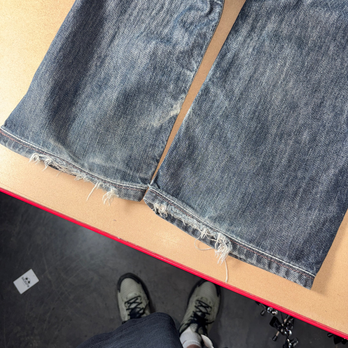 Helix Black Slim Bootcut Embroidered Y2K Jeans - 34S