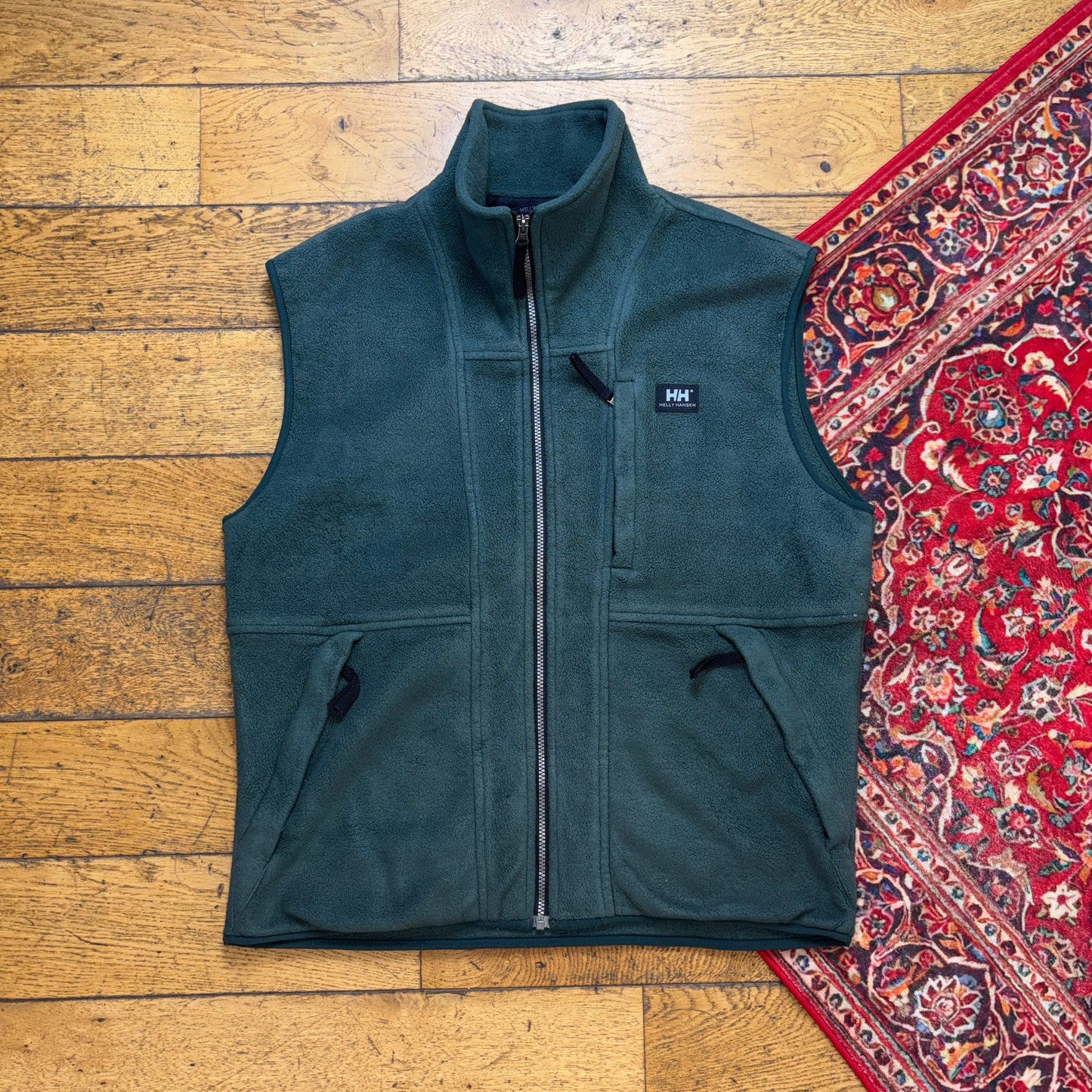 Vintage Helly Hansen Green Fleece Gilet Vest - XL
