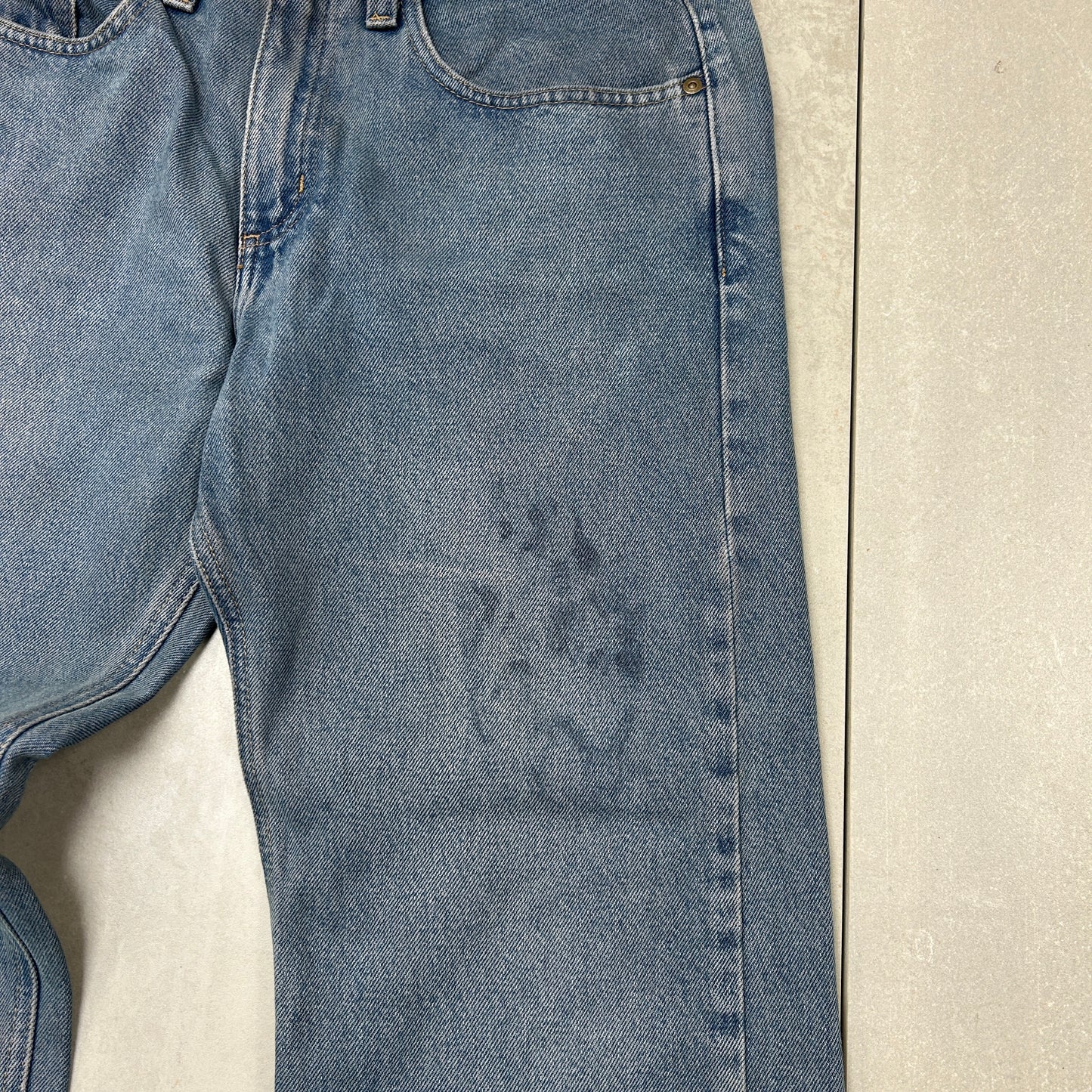 Vintage Carhartt Workwear Carpenter Baggy Blue Jeans - 32