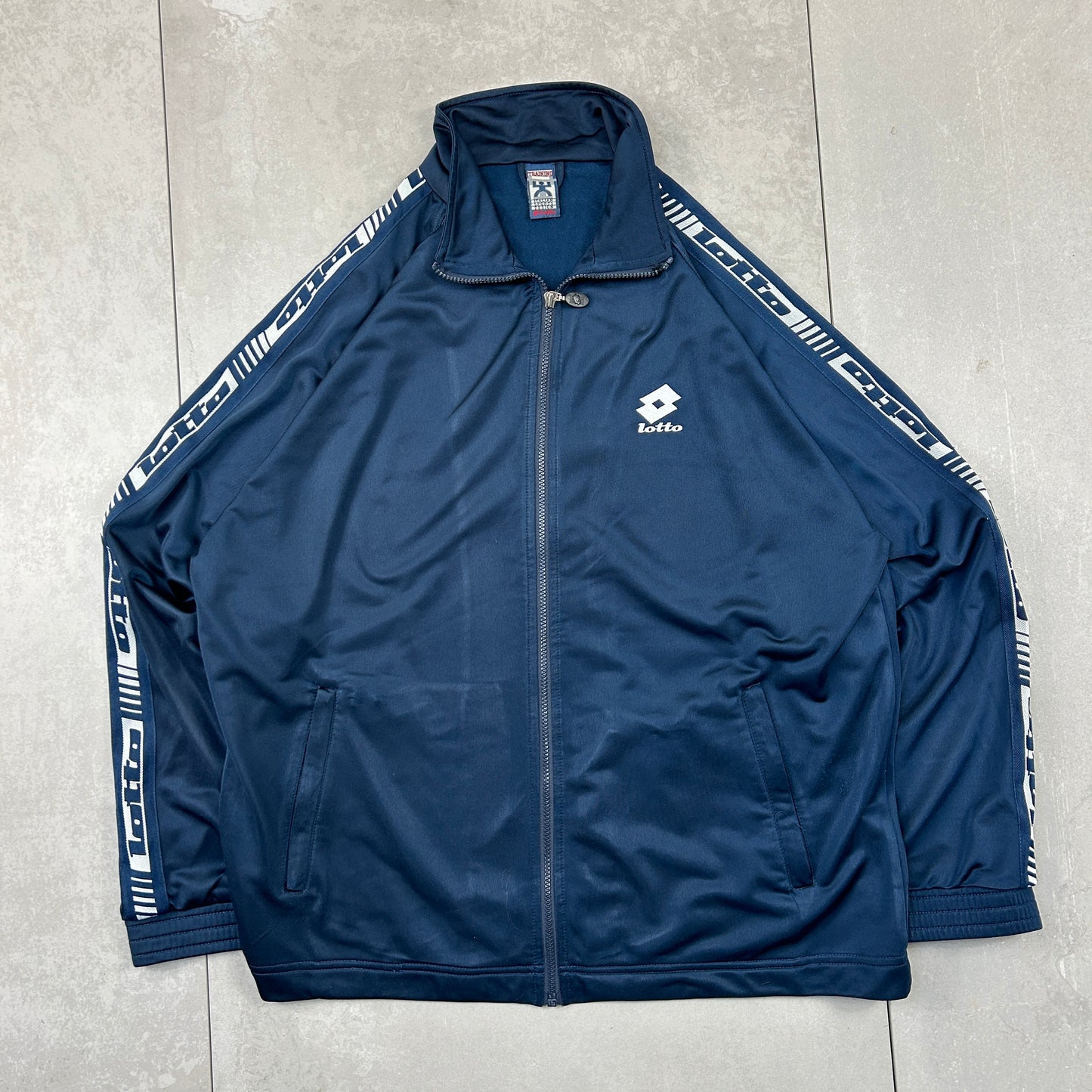 Vintage 90s Lotto Navy Tracksuit Track Shell Windbreaker Jacket - XL