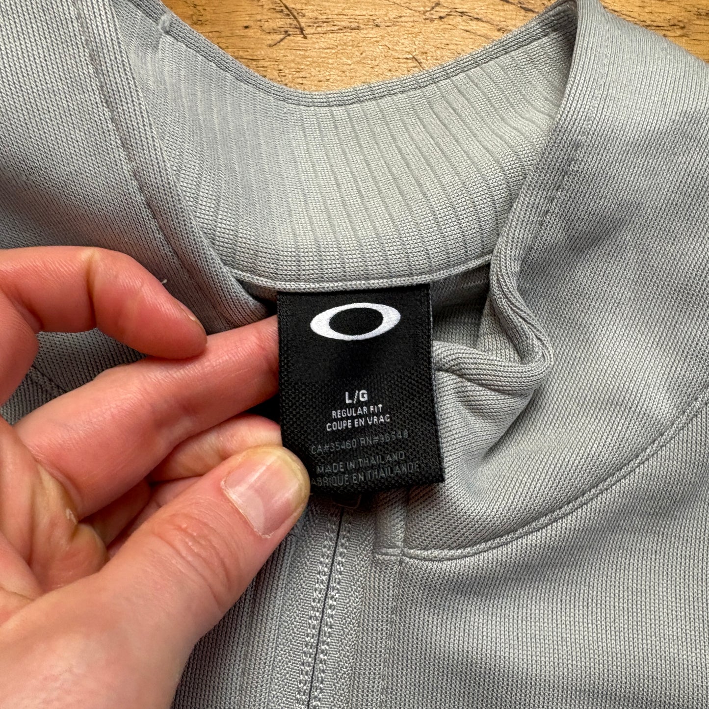 Vintage Oakley Grey Lightweight Quarter Zip Sports Top - L