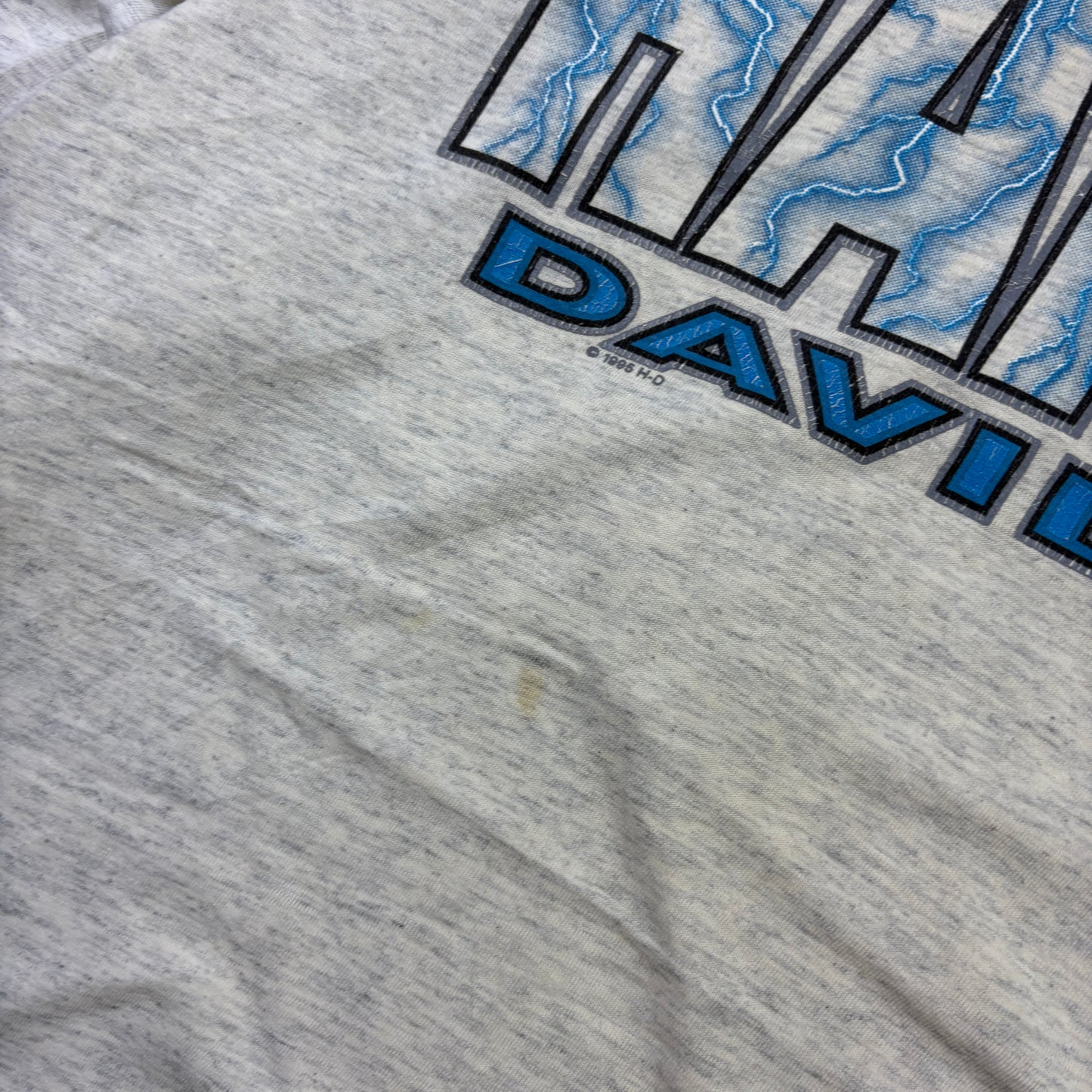 Vintage 1995 Harley Davidson Grey White Lightning Graphic T-Shirt - XL