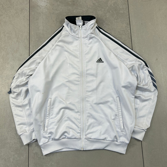 Vintage Adidas White Tracksuit Track Shell Windbreaker Jacket - L