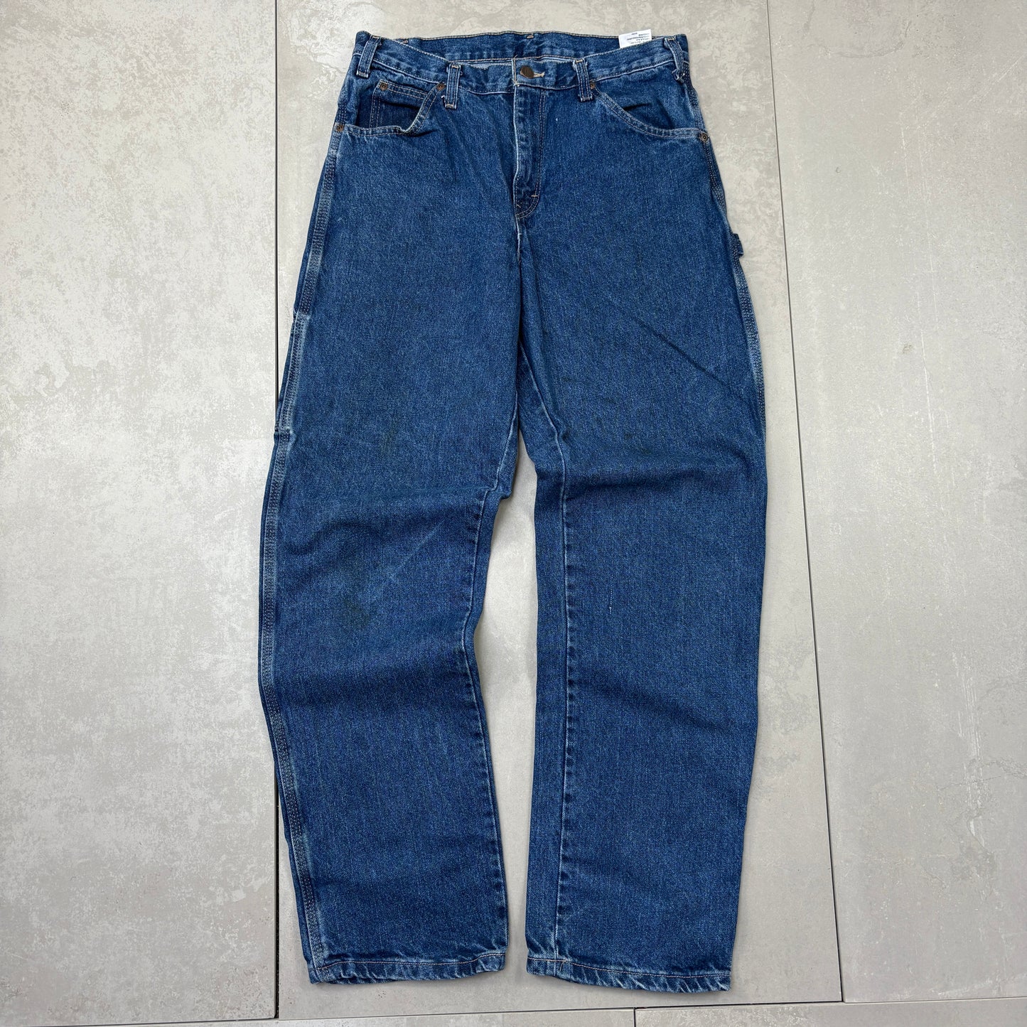 Vintage Dickies Workwear Blue Carpenter Baggy Jeans - 32