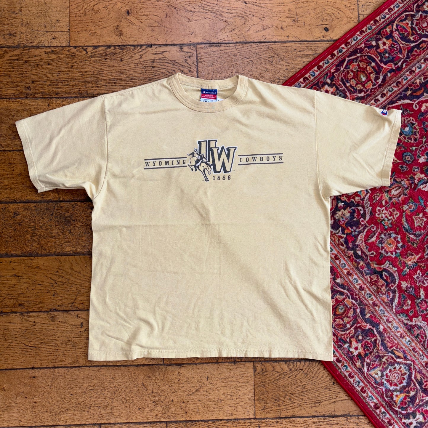 Vintage Champion Cowboy Western Yellow Graphic T-Shirt - M