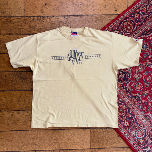 Vintage Champion Cowboy Western Yellow Graphic T-Shirt - M