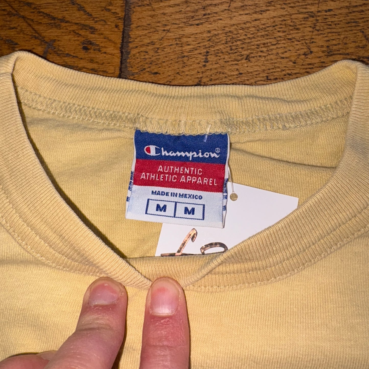 Vintage Champion Cowboy Western Yellow Graphic T-Shirt - M