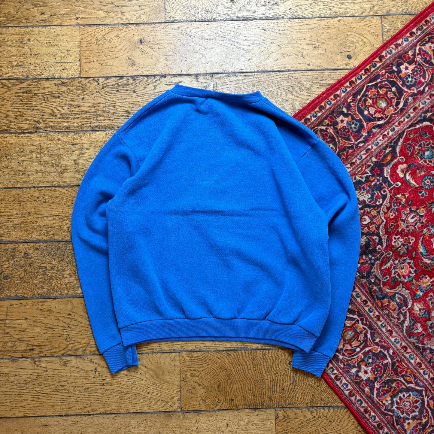 Vintage 90s Nike Blue Womens Embroidered Sweatshirt - Size 10