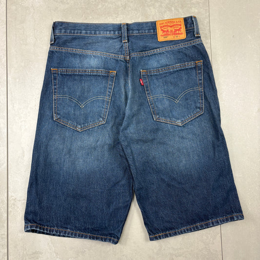 Vintage Levis 569 Blue Baggy Denim Shorts - 32