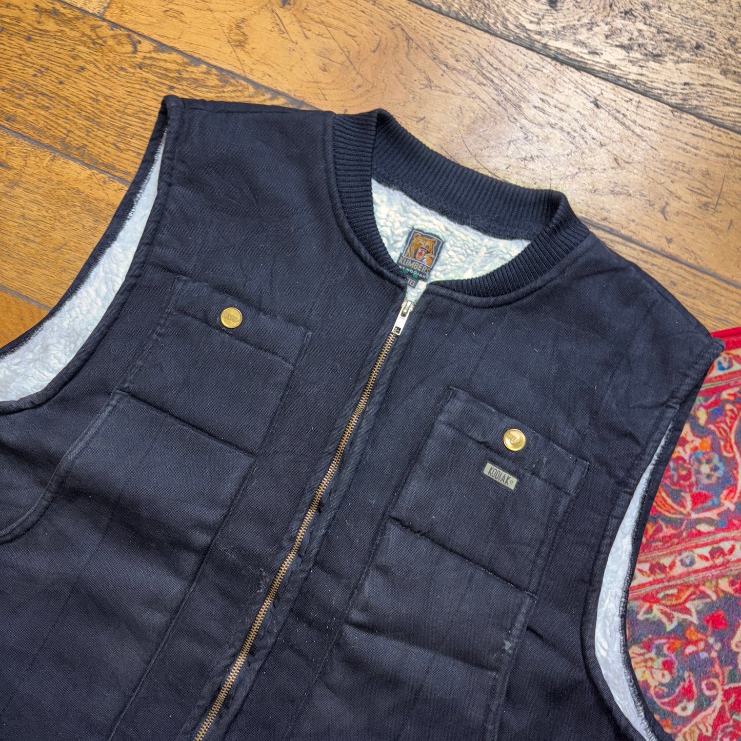 Vintage Black Workwear Carhartt Style Gilet Vest - XL