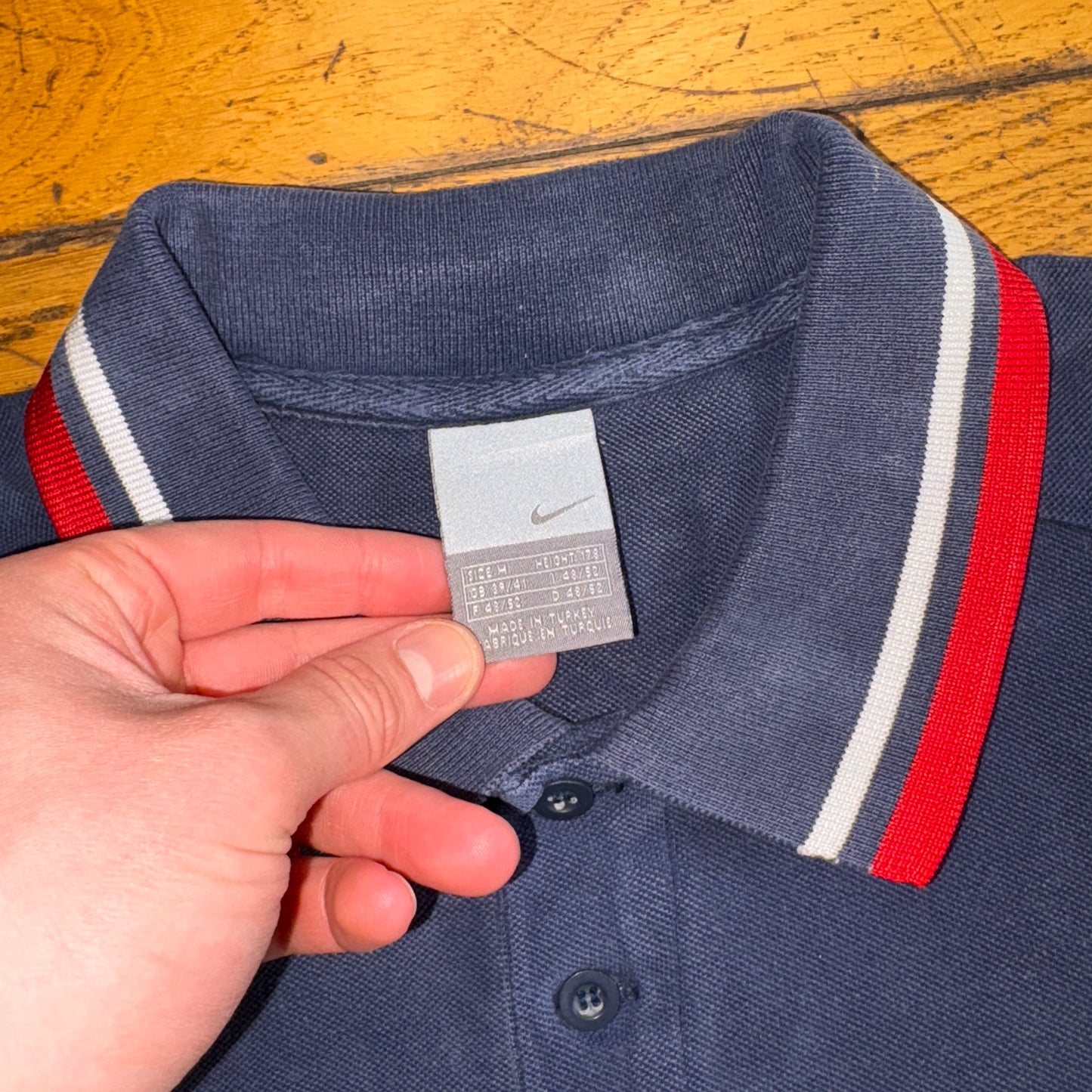 Vintage Nike Navy Y2K Polo Shirt - S