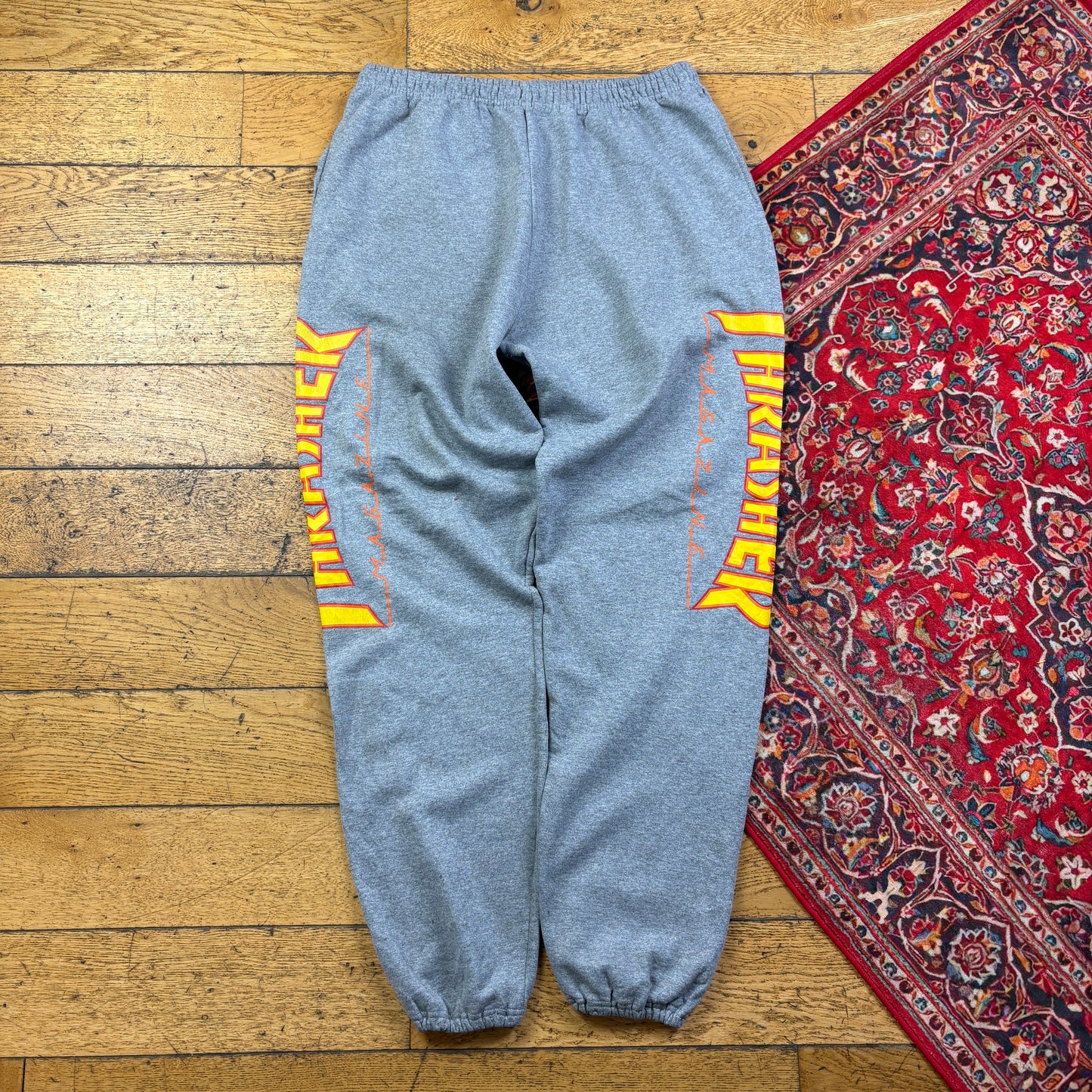 Thrasher Flames Grey Baggy Sweatpants Joggers - 32