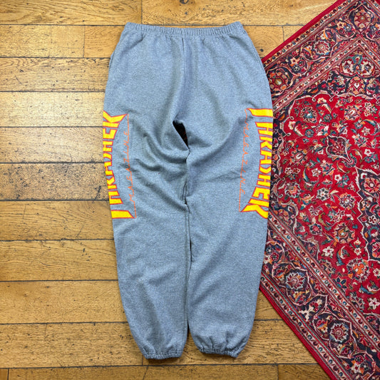 Thrasher Flames Grey Baggy Sweatpants Joggers - 32