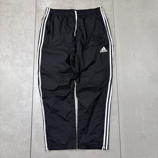 Vintage Adidas Black Baggy Tracksuit Sweatpants Track Pants Bottoms - XL