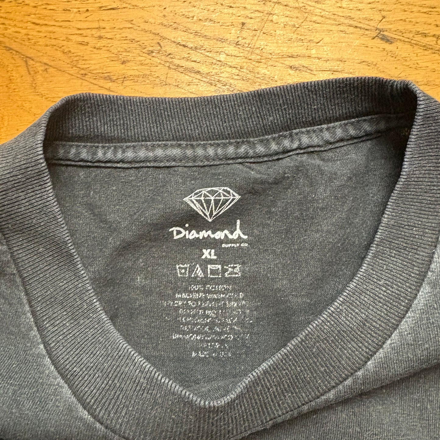 Vintage Diamond Skateboards Black Graphic T-Shirt - XL
