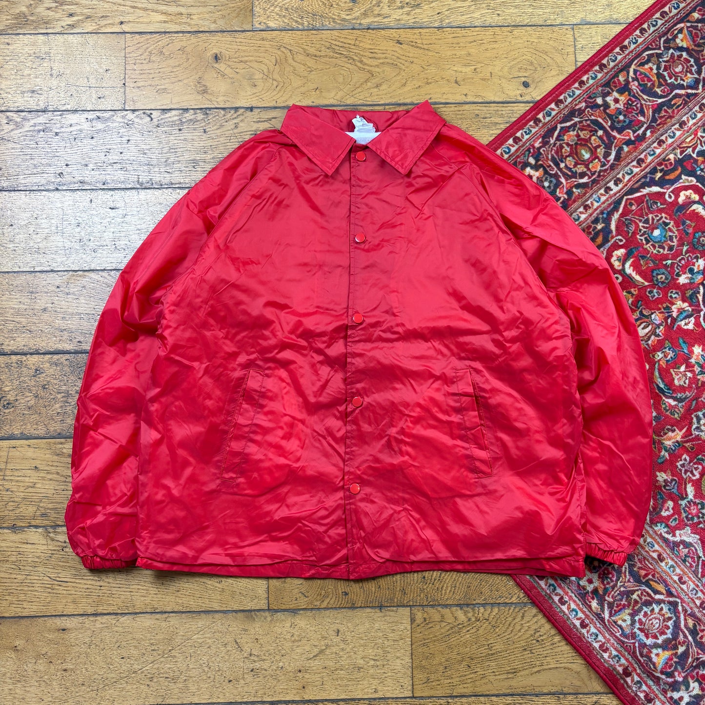 Vintage Red Nylon Coach Harrington Jacket - L