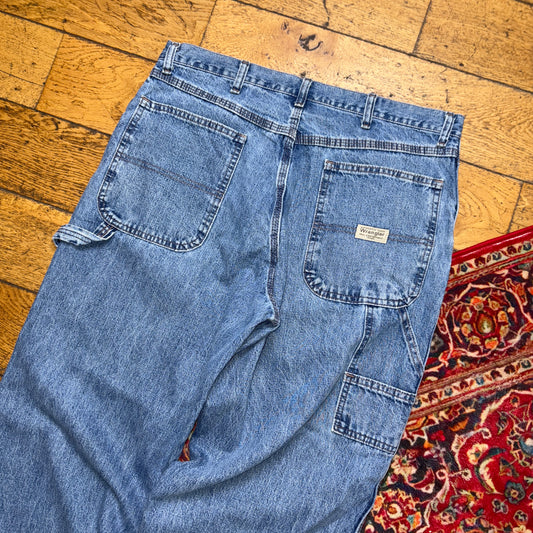 Vintage Wrangler Blue Carpenter Workwear Baggy Jeans - 34R
