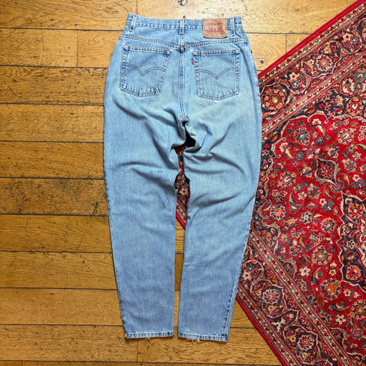 Vintage Levis 550 Womens Baggy Tapered Blue Denim Jeans - Size 12