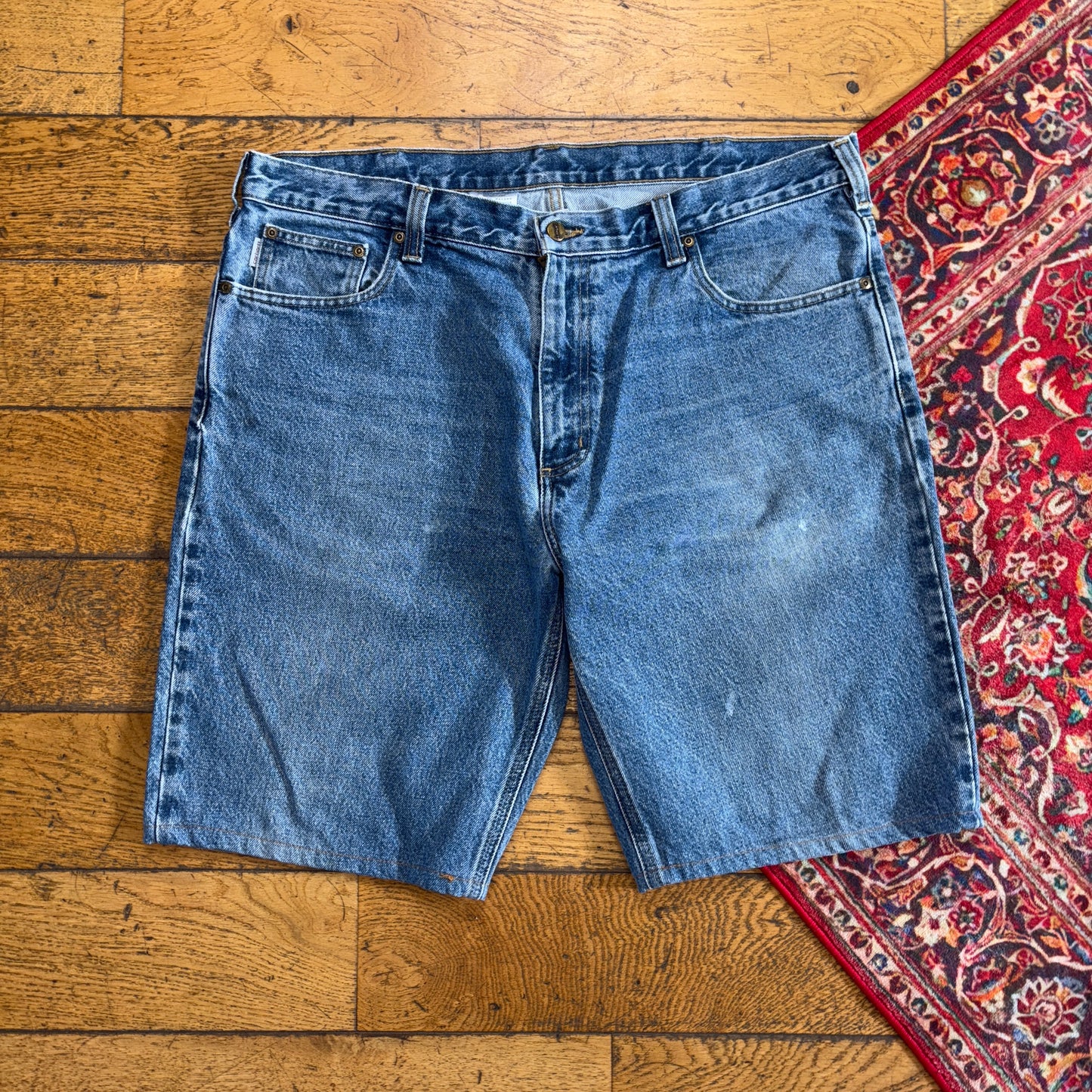 Vintage Carhartt Workwear Baggy Blue Carpenter Shorts - 40