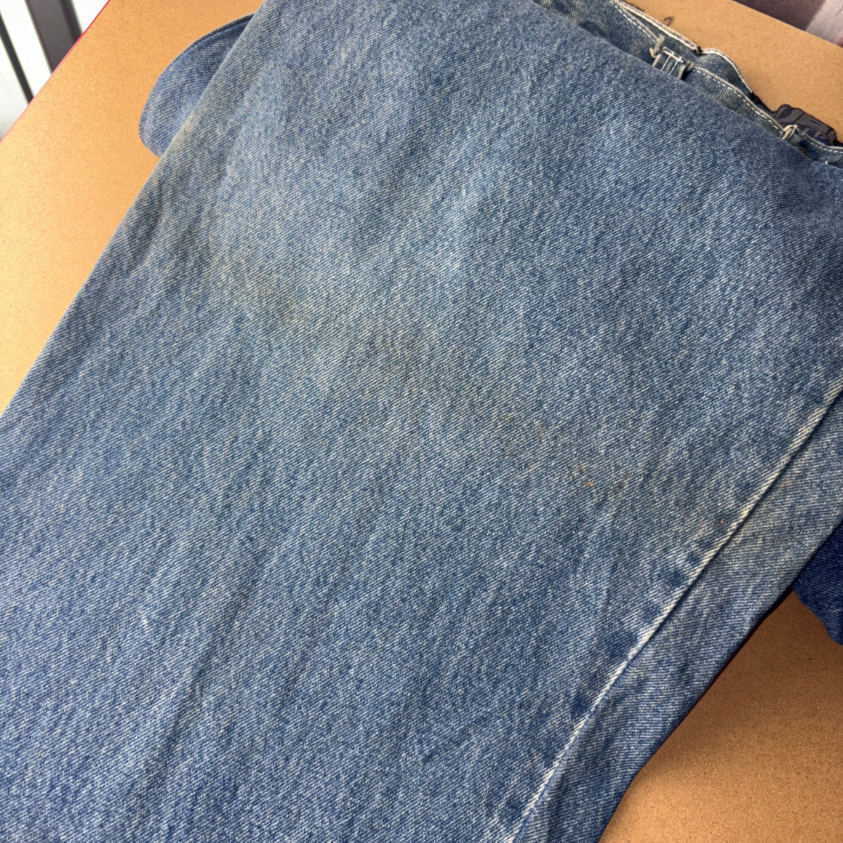 FUBU Blue Embroidered Carpenter Japanese Denim Hip Hop Y2K Baggy Jeans - 36L