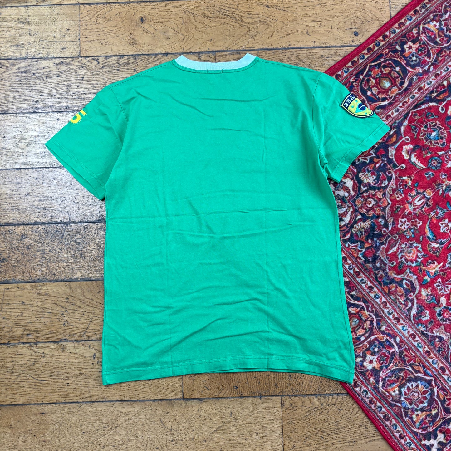Vintage Brazil Green Embroidered Graphic T-Shirt - S