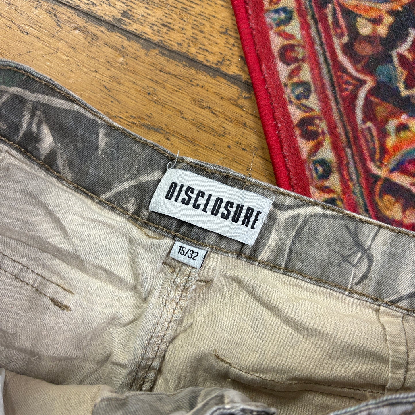 Vintage Real Tree Camo Cargo Green Hunting Workwear Trousers - 34