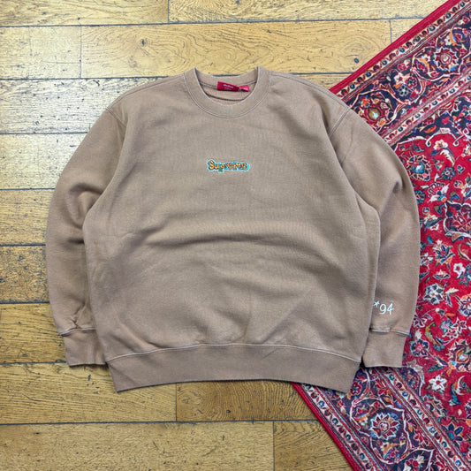 Vintage Supreme Brown Embroidered Sweatshirt - L