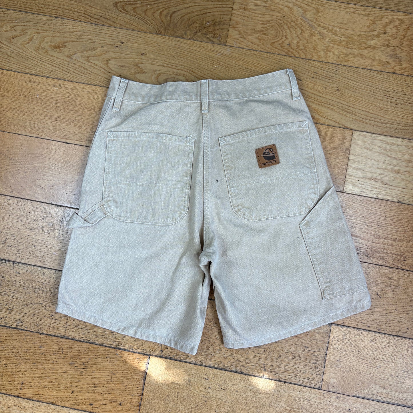 Vintage Carhartt Cream Workwear Baggy Carpenter Shorts - 31