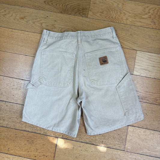 Vintage Carhartt Cream Workwear Baggy Carpenter Shorts - 31