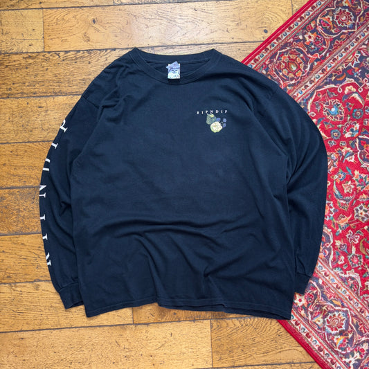 Vintage Rip n Dip Black Long Sleeve Skate Graphic T-Shirt - XL