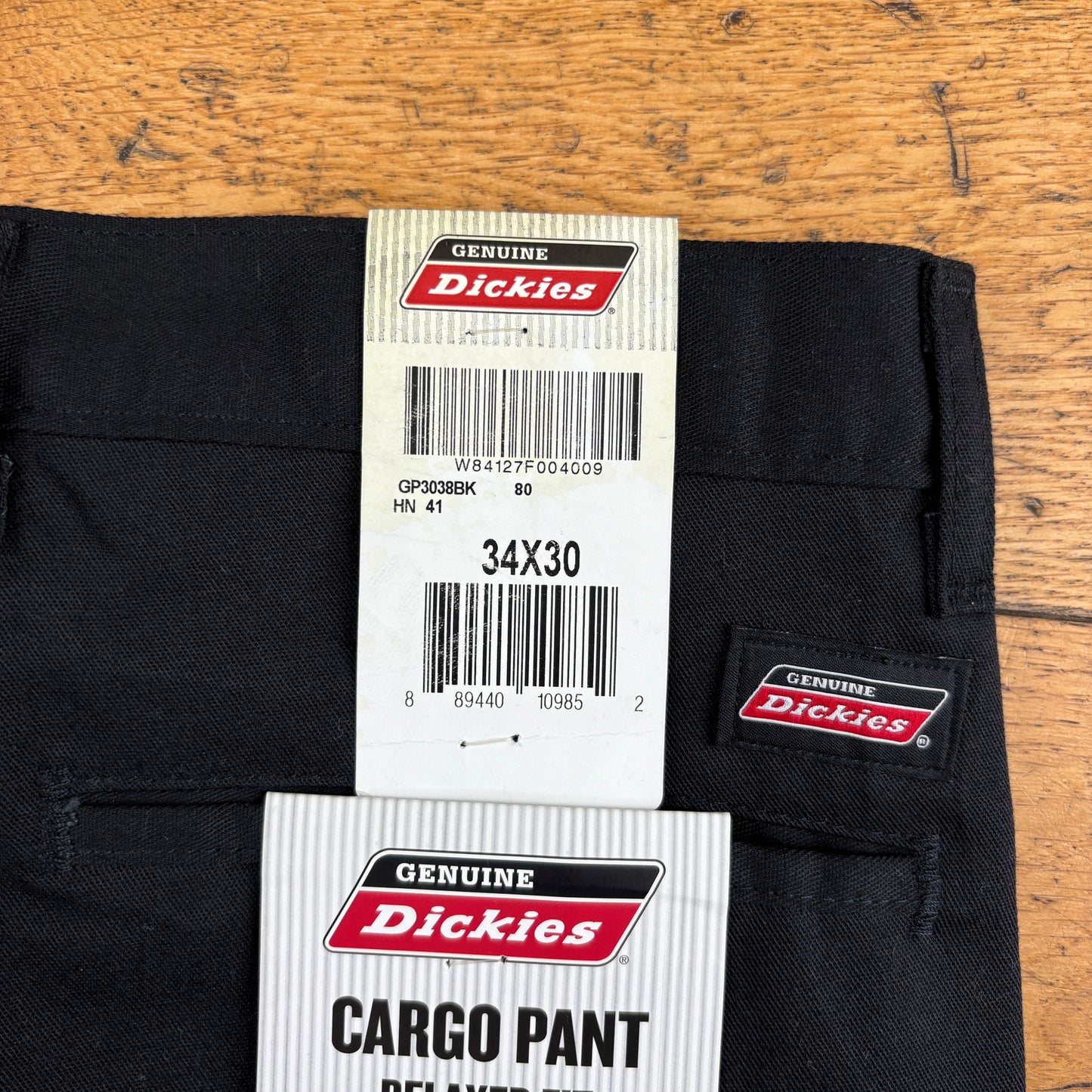 Vintage Dickies 874 Black Cargo Skate Trousers - 34