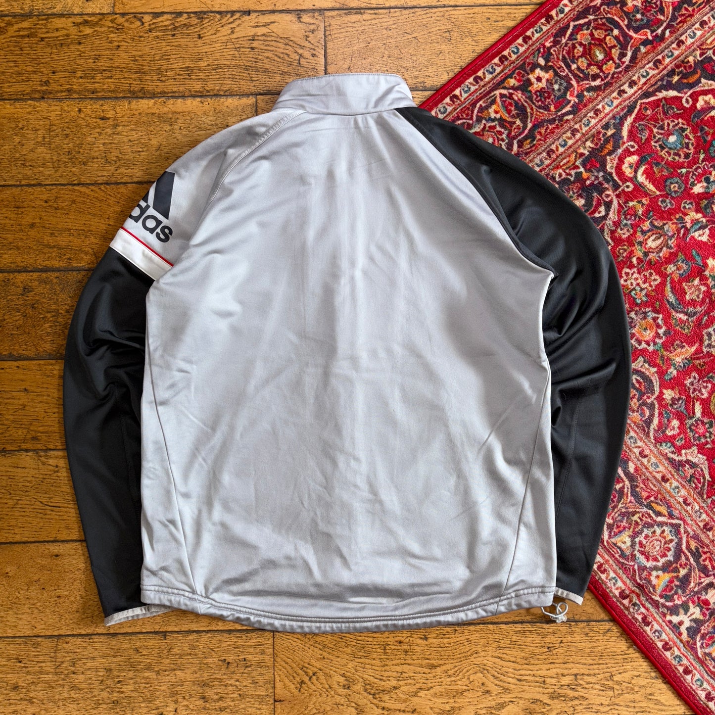 Vintage Adidas Silver Grey Tracksuit Track Shell Windbreaker Jacket - L