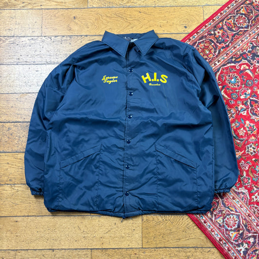 Vintage Navy Nylon Coach Harrington Jacket - XL