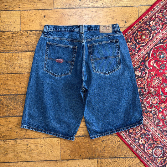 Vintage US Polo ASSN Embroidered Blue Hip Hop Baggy Shorts Jorts - 34