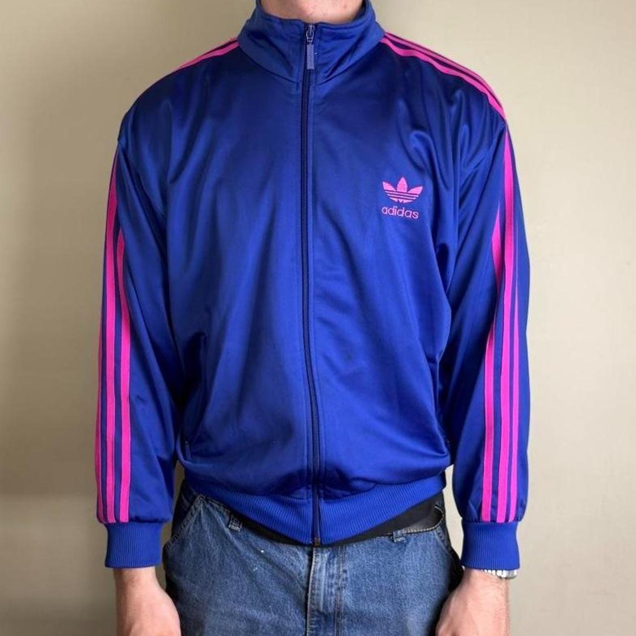 Vintage Adidas 90s Blue Track Jacket - M