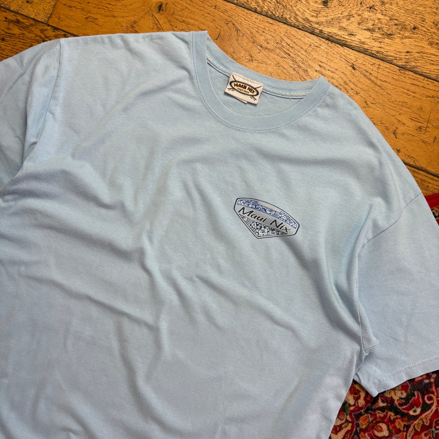 Vintage Maui Nix Blue Surfwear Graphic T-Shirt - M