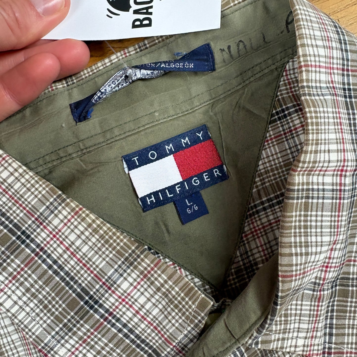 Vintage Tommy Hilfiger Grey Crest Embroidered Shirt - L