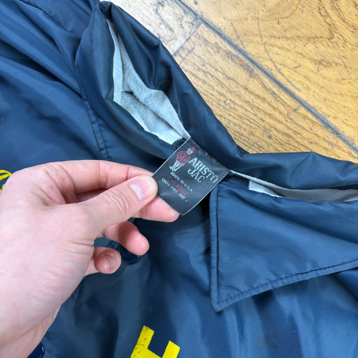 Vintage Navy Nylon Coach Harrington Jacket - XL