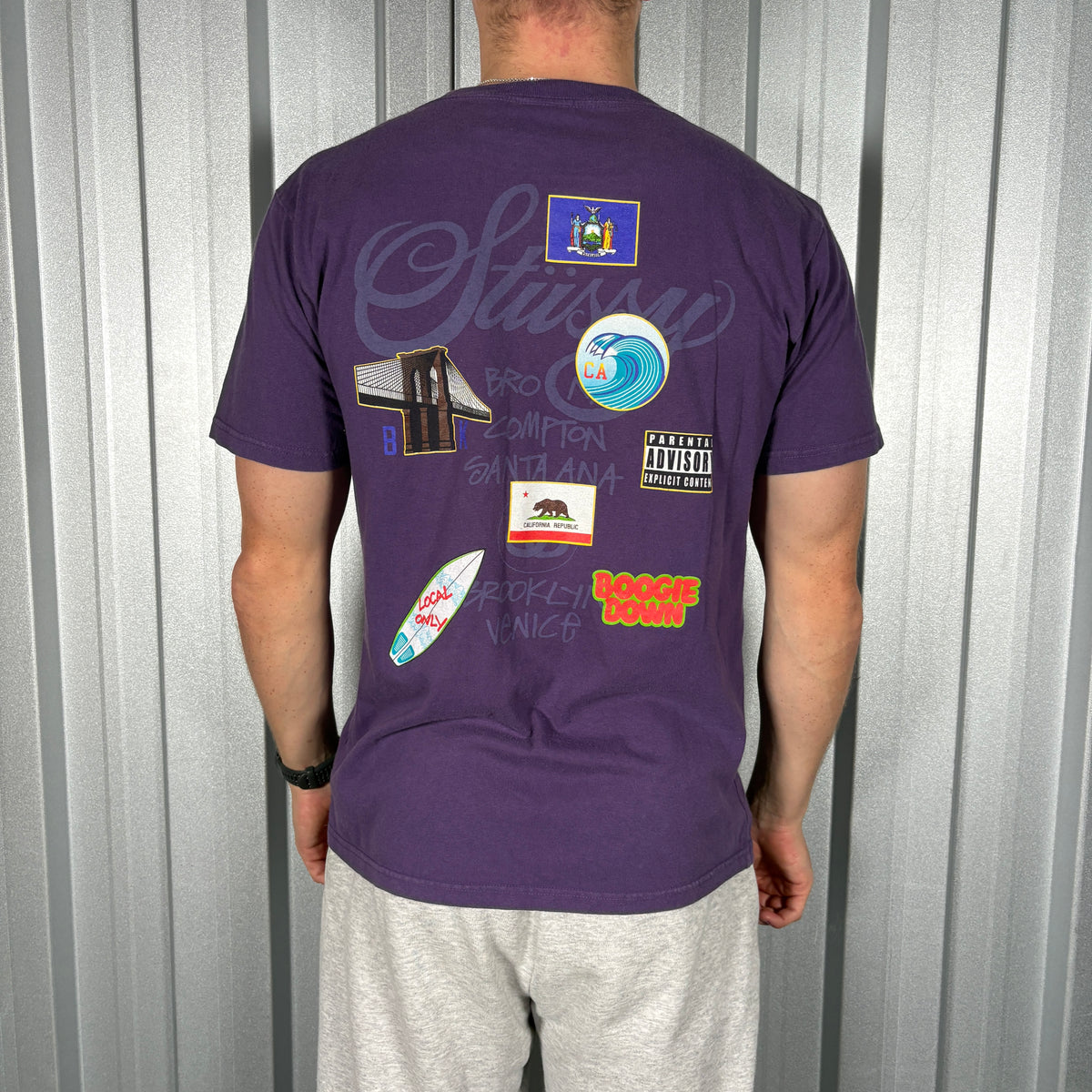 Stussy Purple Graphic T Shirt - S
