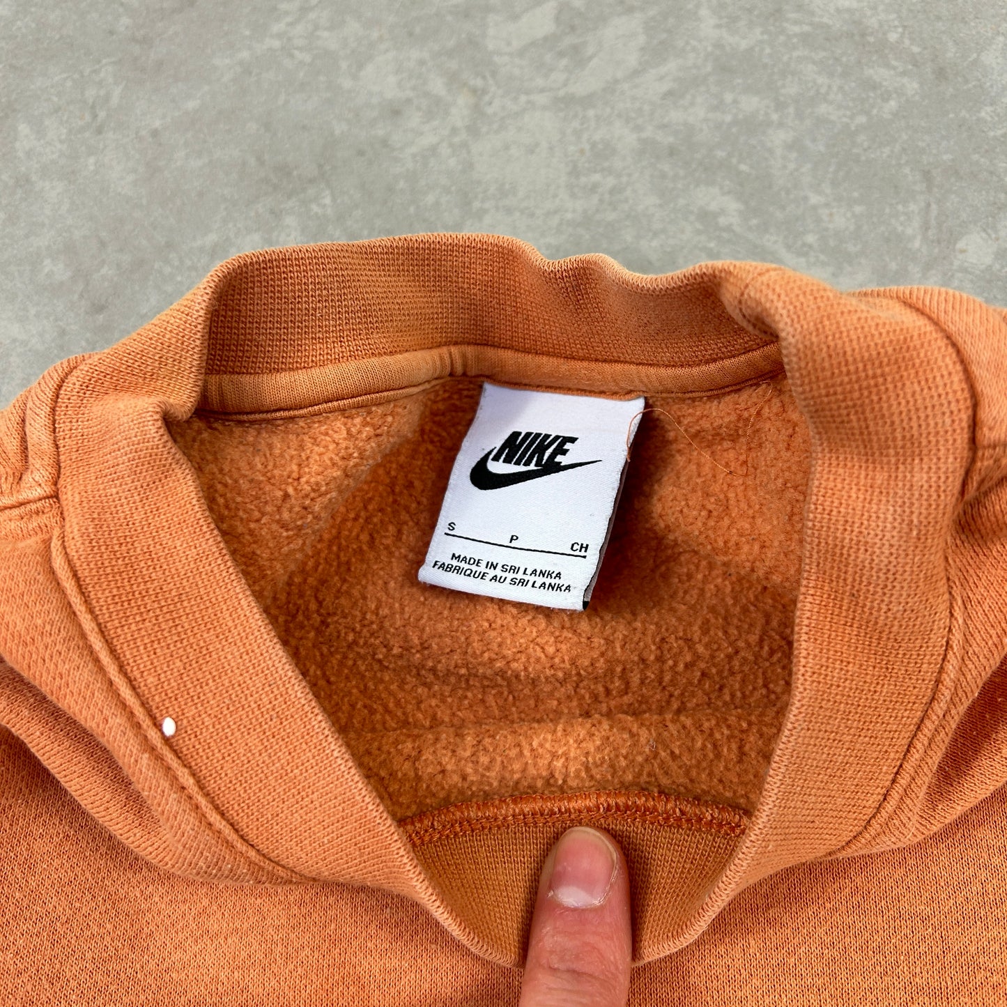Vintage Nike Orange Embroidered Sweatshirt - S