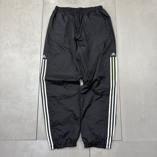 Vintage Adidas Black Baggy Tracksuit Sweatpants Track Pants Bottoms - L