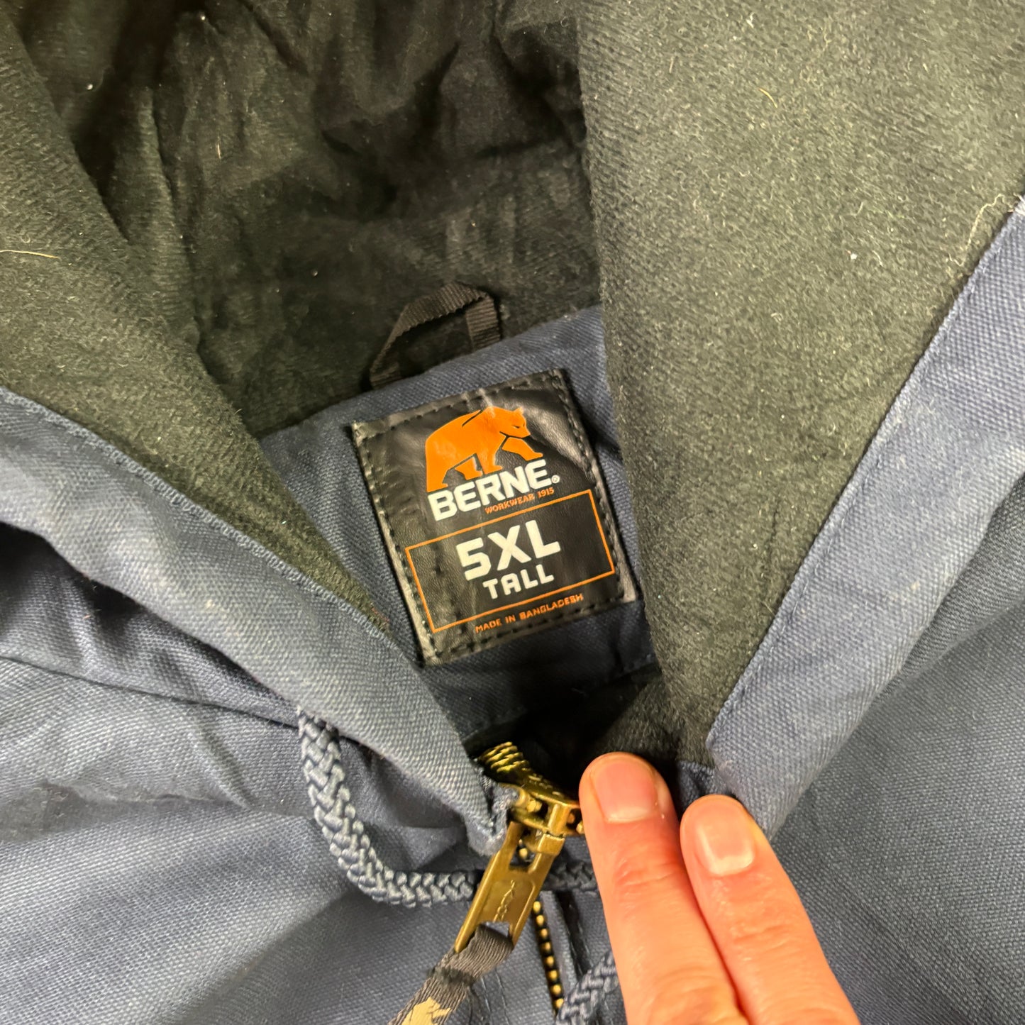 Vintage Navy Carhartt Active Style Workwear Hooded Jacket - 5XL