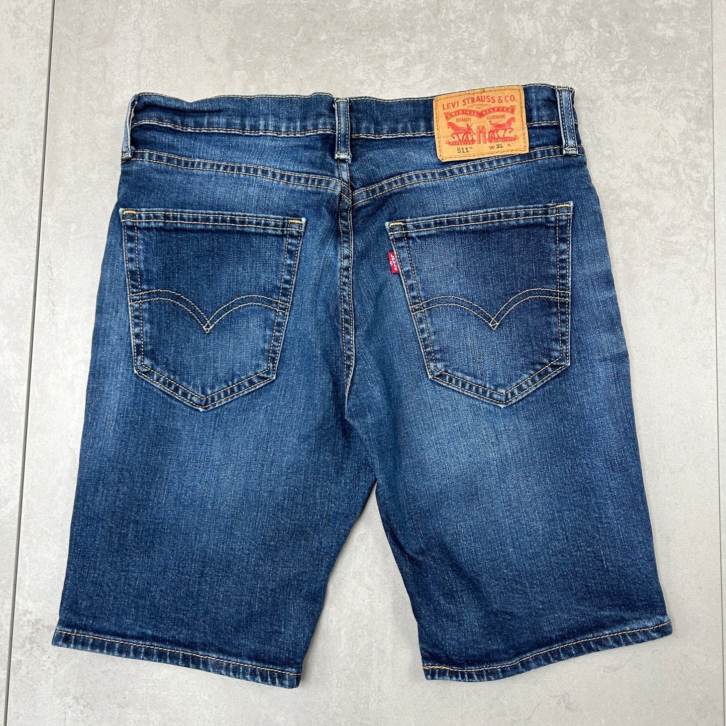 Vintage Levis 511 Slim Blue Denim Shorts - 31