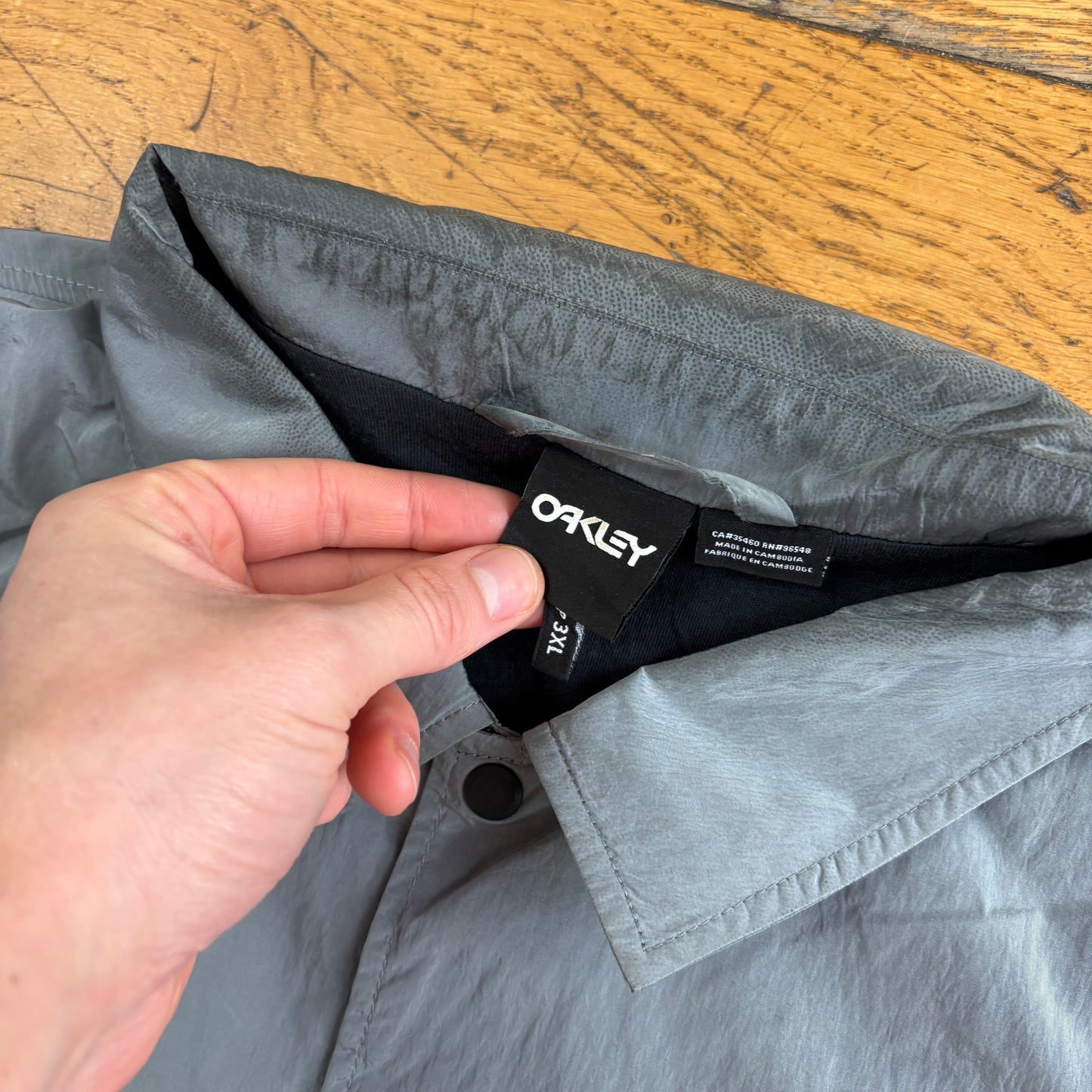 Vintage Oakley Grey Nylon Coach Harrington Jacket - XL