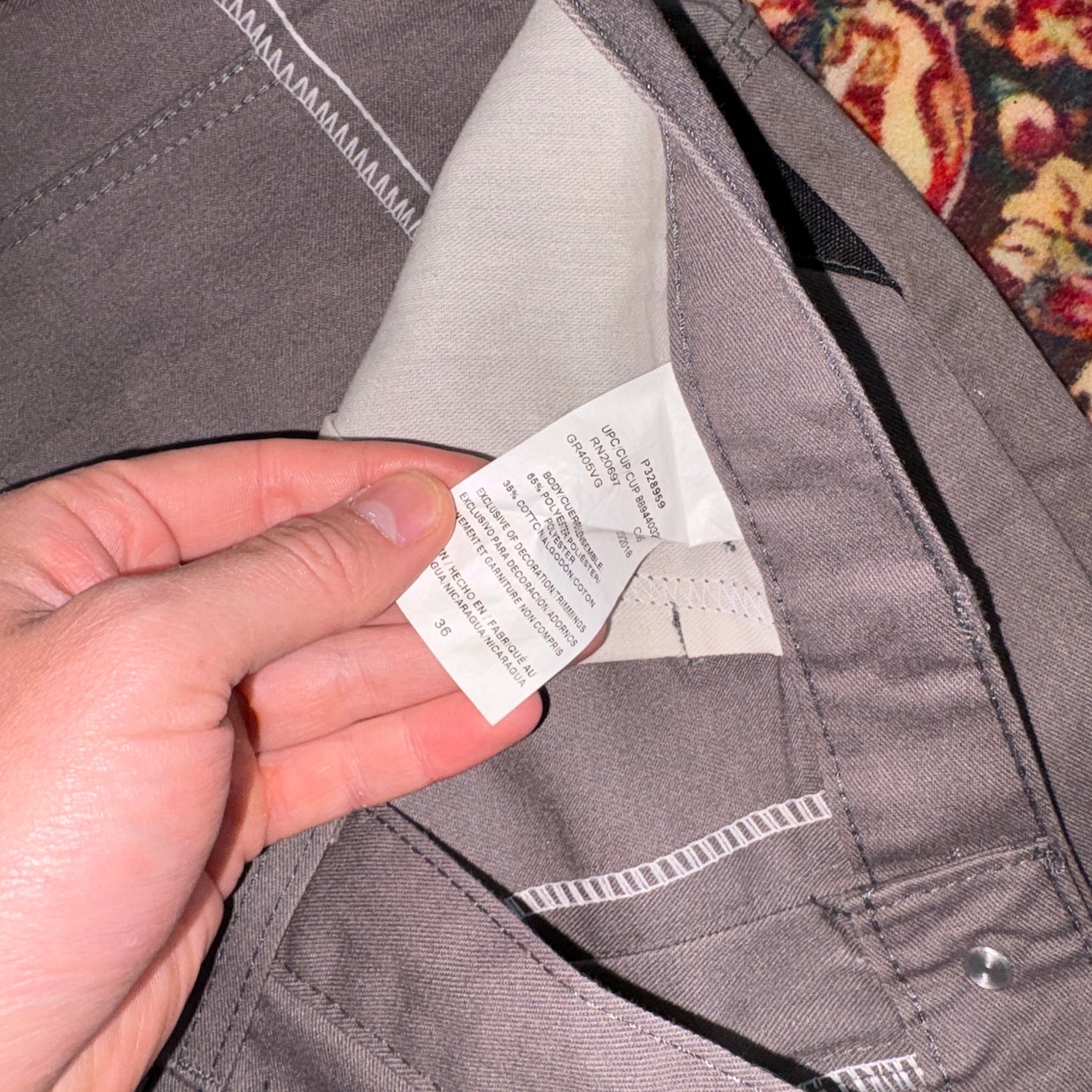 Vintage Dickies Workwear Carpenter Grey Baggy Shorts - 36