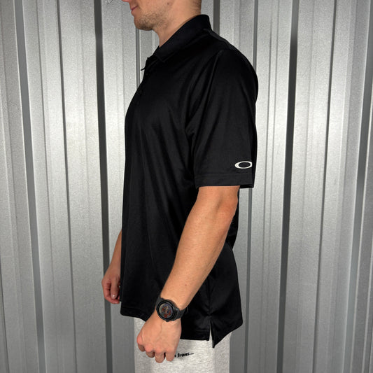 Oakley Black Embroidered Golf Polo Shirt - L