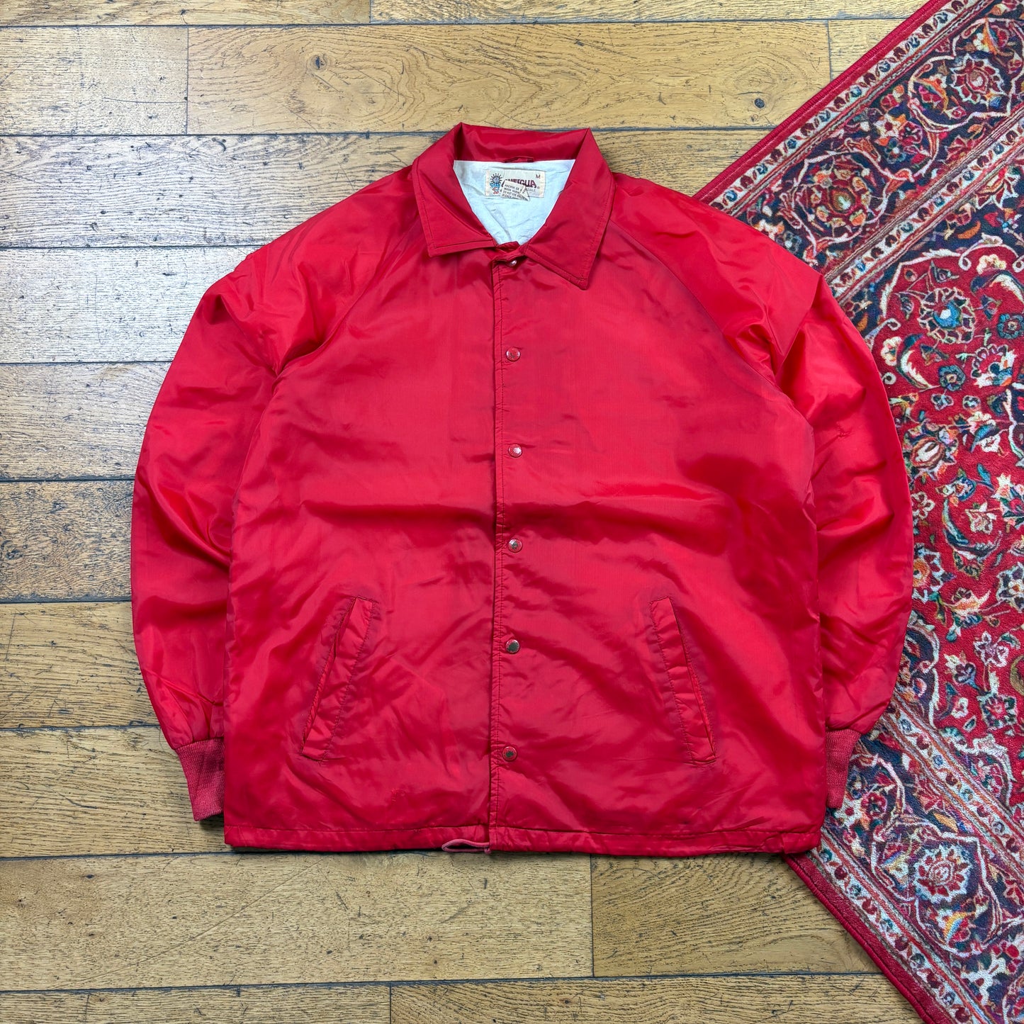 Vintage Red Nylon Coach Harrington Jacket - M