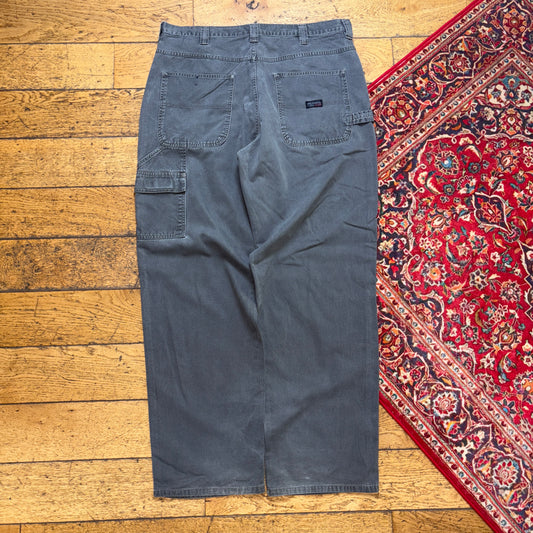 Vintage Wrangler Grey Carpenter Workwear Baggy Trousers - 38L