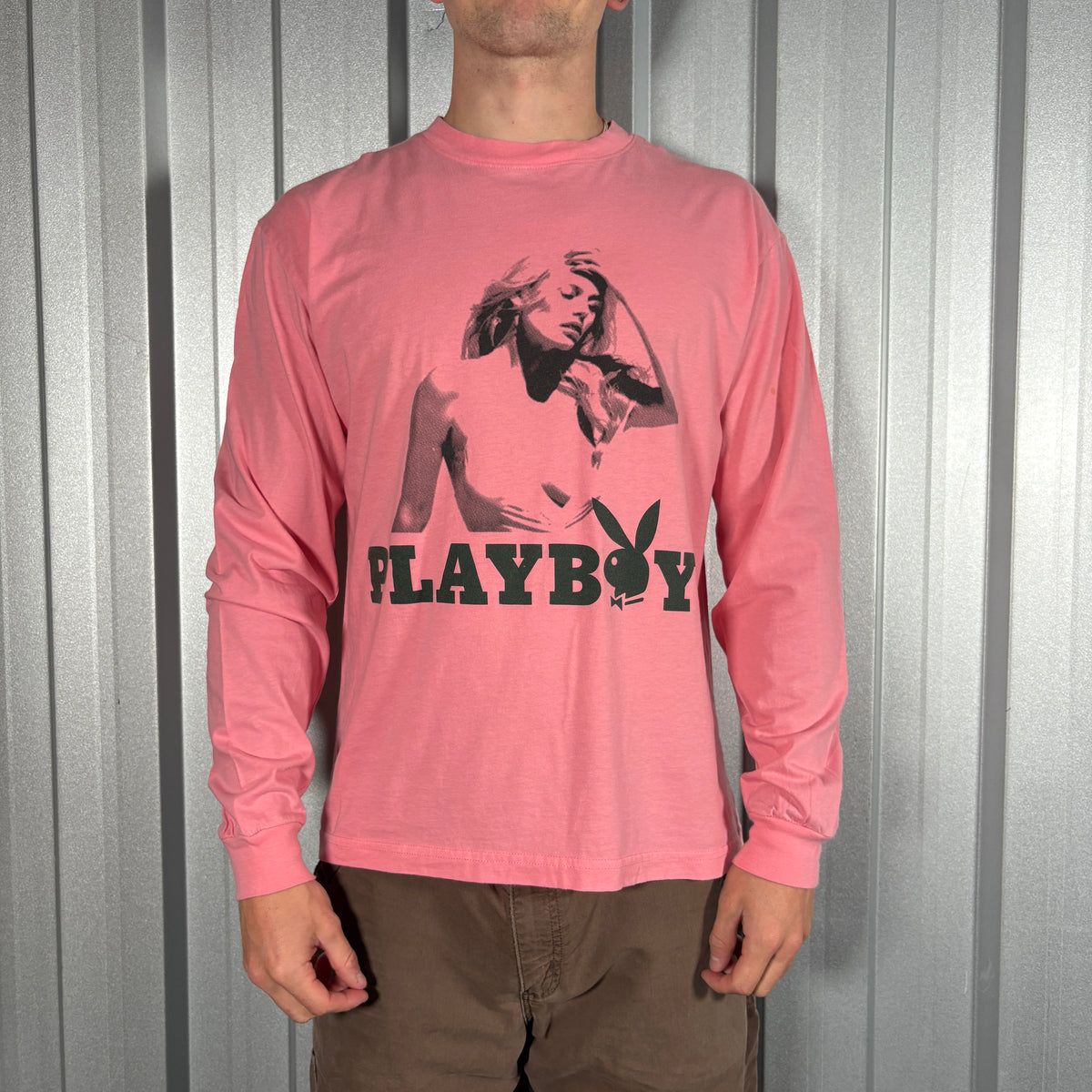 Playboy Pink Graphic Long Sleeve T Shirt - M